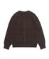 (UNISEX) 울 블렌드 라운드 니트 가디건  (브라운)