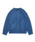 (UNISEX) 울 블렌드 라운드 니트 가디건  (블루)