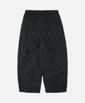 FOLD FATIGUE WIDE PANTS _ BLACK