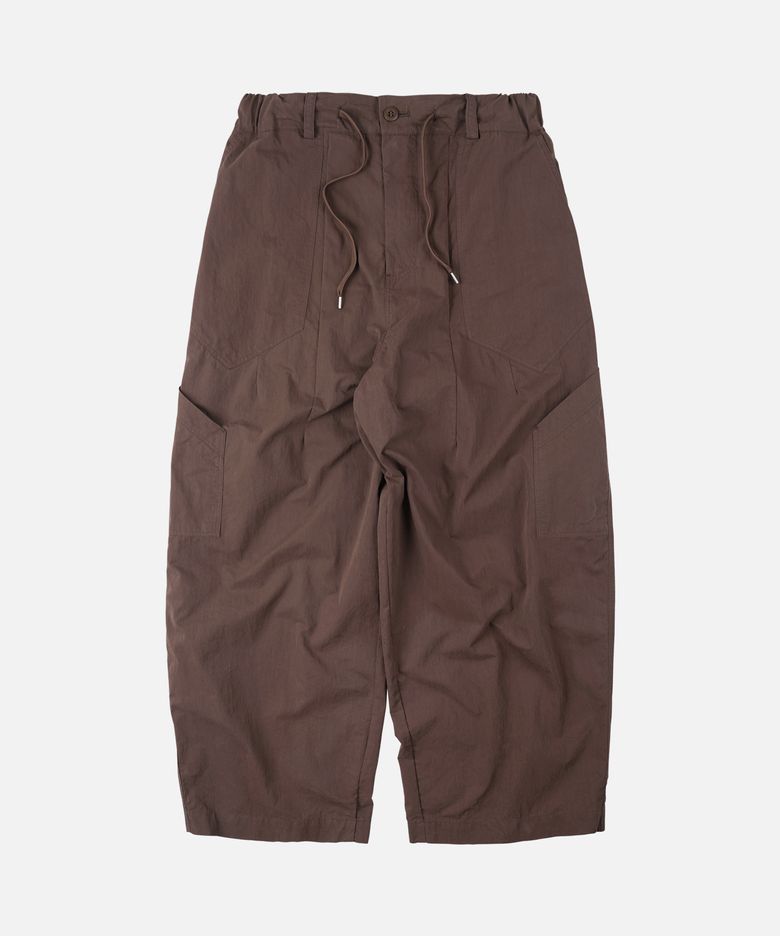 FOLD FATIGUE WIDE PANTS _ BROWN