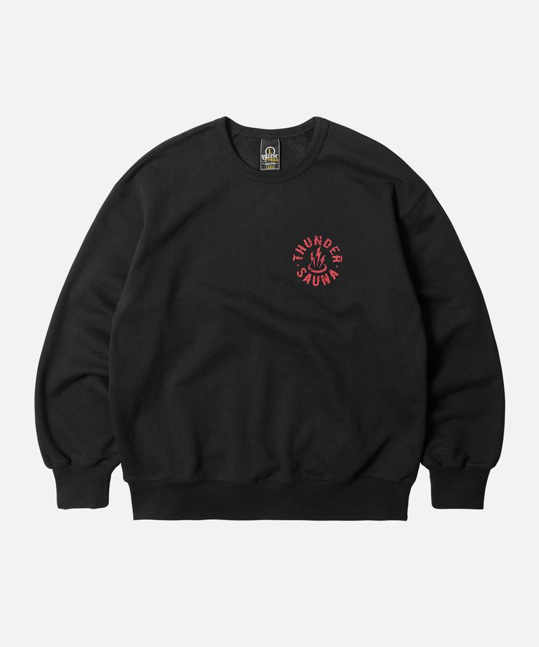 THUNDER SAUNA SIGNBOARD SWEATSHIRT _ BLACK
