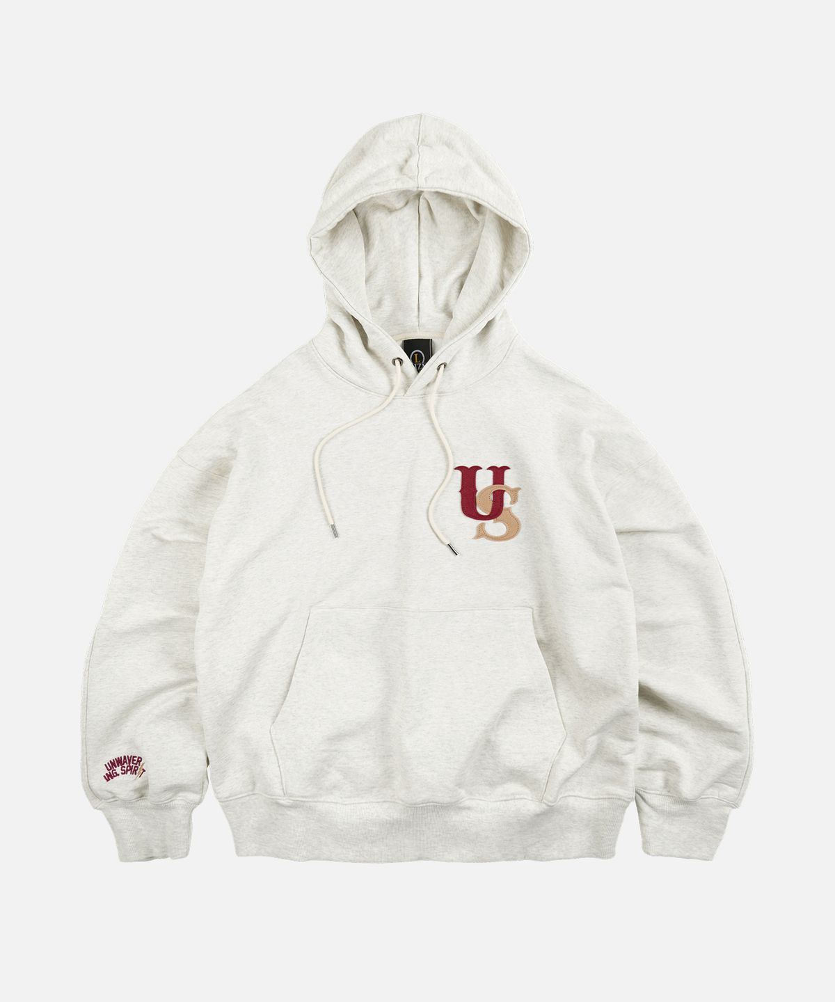 프리즘웍스(FRIZMWORKS) US LOGO PULLOVER HOODY _ OATMEAL