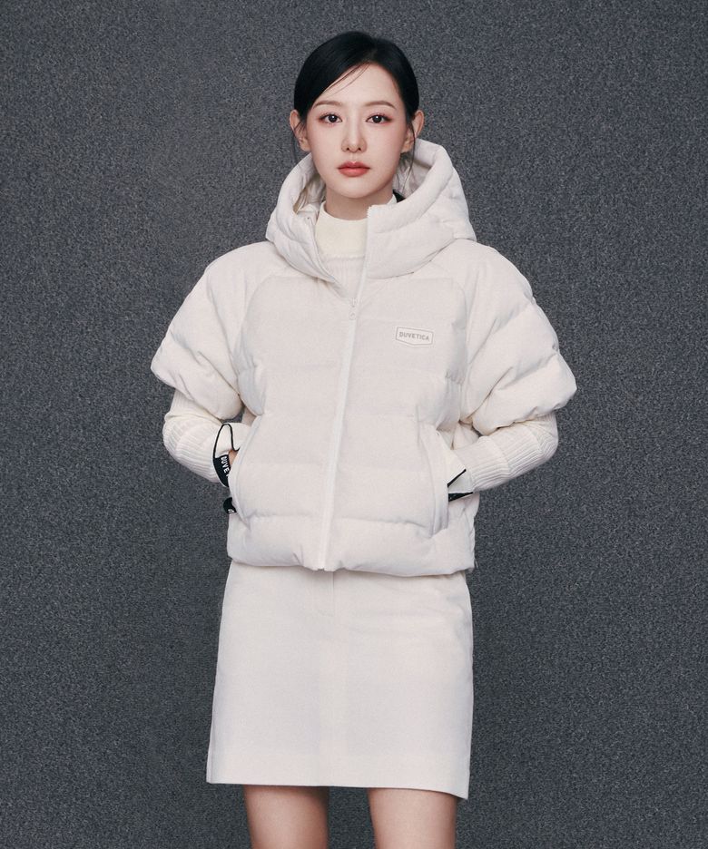 사다멜릭 코듀로이(라이트 아이보리)(여성 반팔다운)
