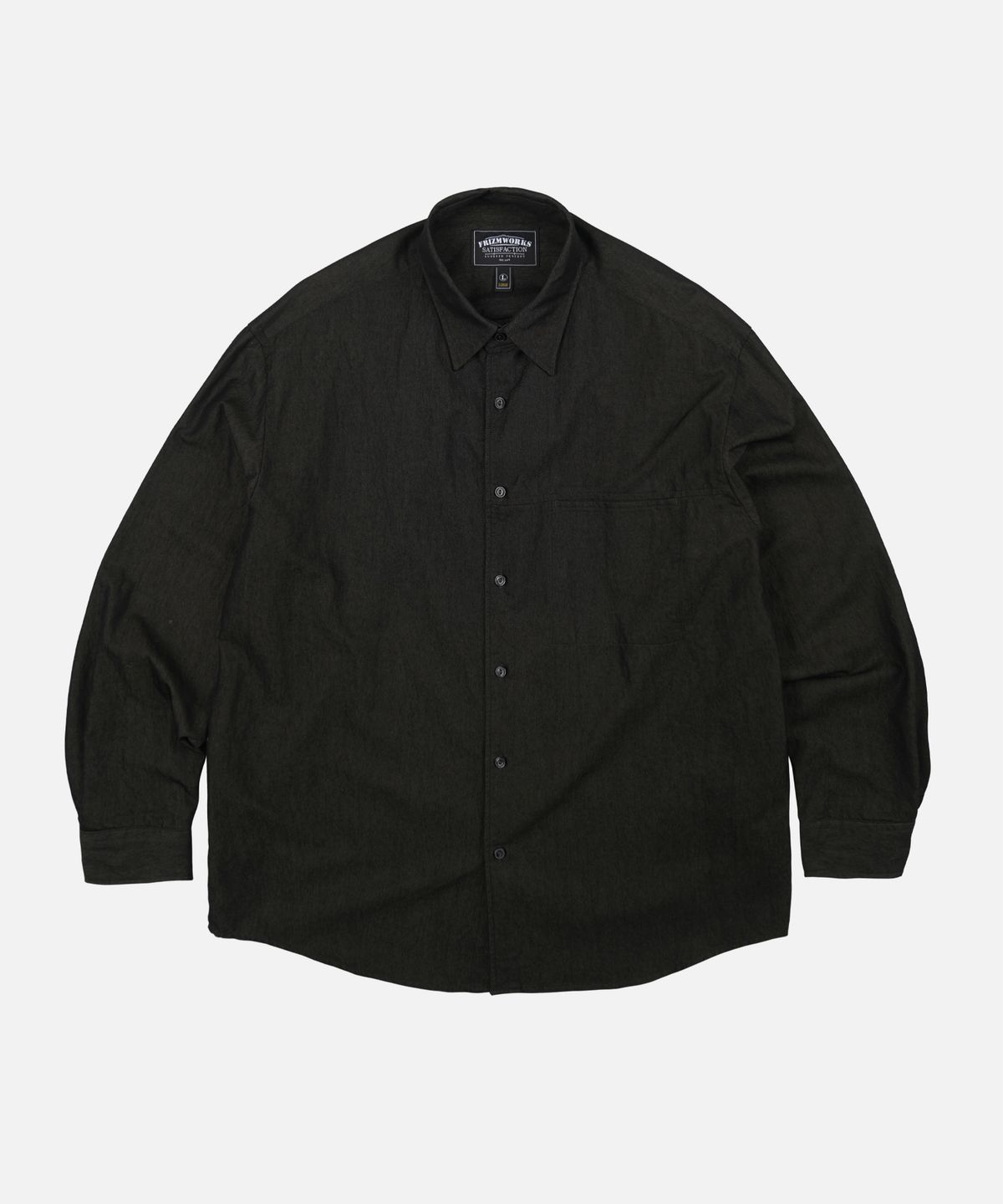 프리즘웍스(FRIZMWORKS) TWO TONE RELAXED SHIRT 002 _ BLACK BROWN