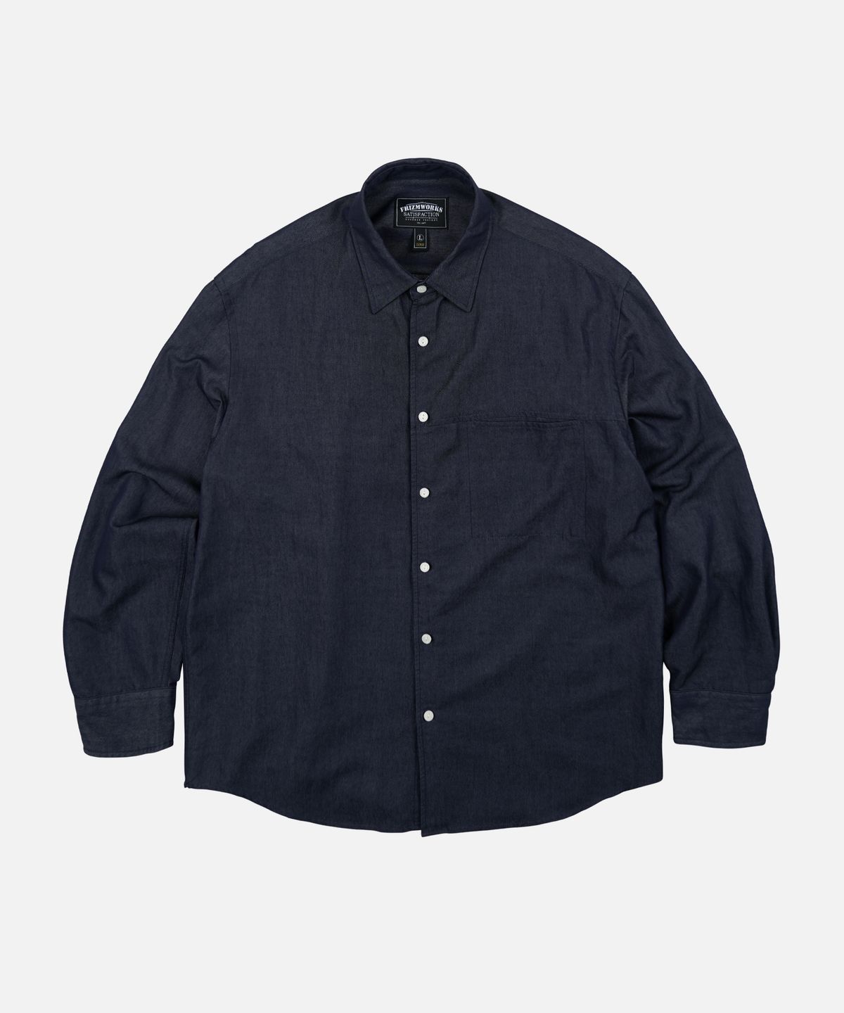 프리즘웍스(FRIZMWORKS) TWO TONE RELAXED SHIRT 002 _ INDIGO