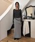 DOUBLE LAYERED LONG DRESS (melange grey)