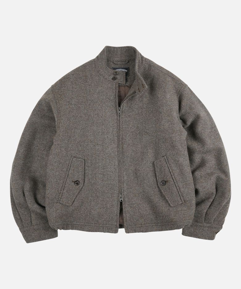 WOOL HARRINGTON JACKET _ GRAY