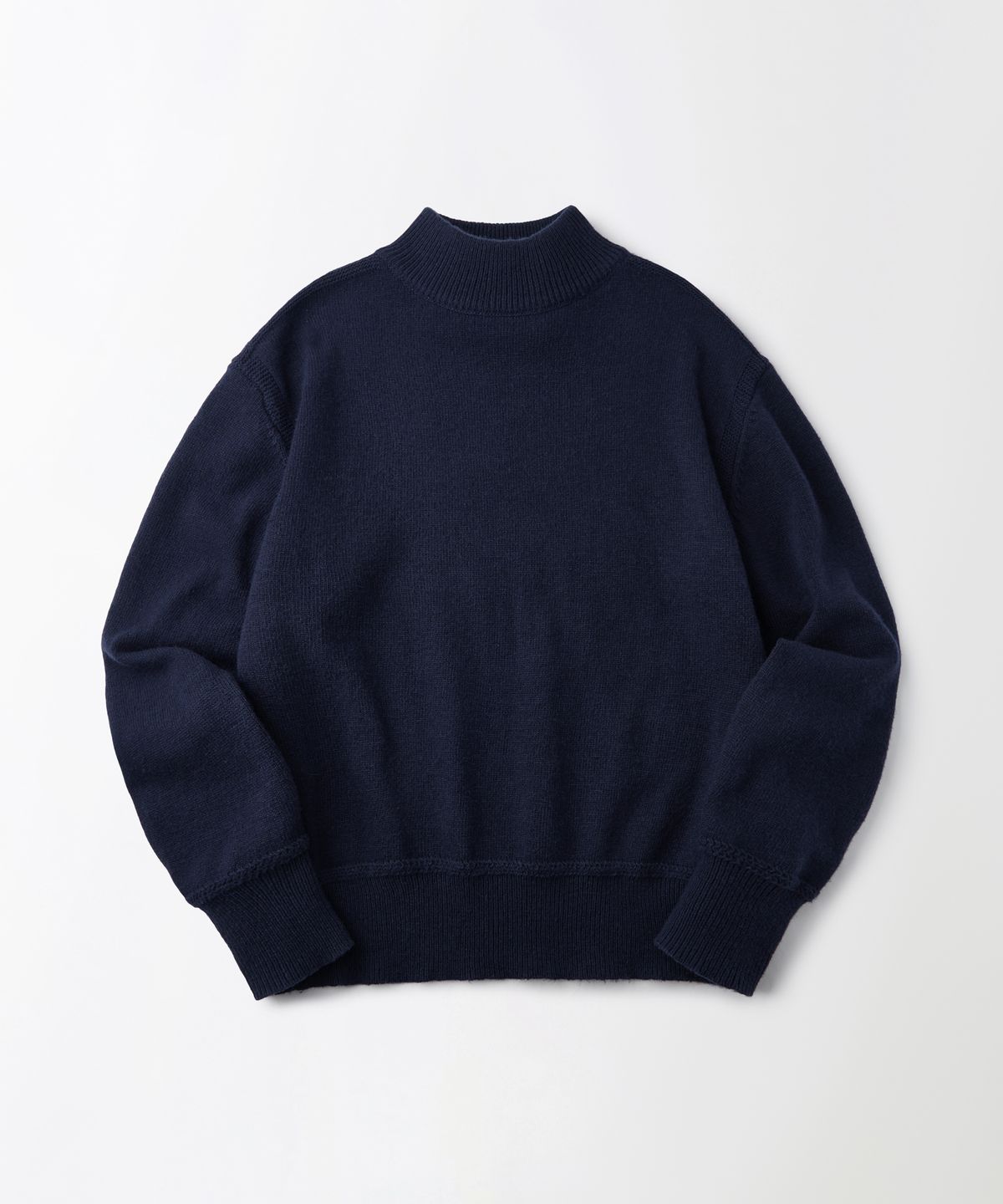 아웃스탠딩(OUTSTANDING) RED CROSS MOCK NECK KNIT_NAVY