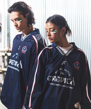 레트로 블록코어 카라 롱슬리브 네이비 GA5711 NV