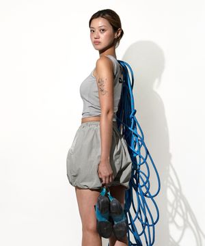 하프 벌룬 클라이밍 팬츠 여름 등산복 반바지 스트링 (STONE GREY)