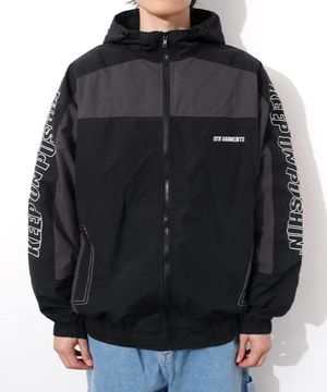 LB Retro Hooded Track Jacket (Black/Charcoal)