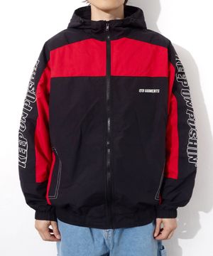 LB Retro Hooded Track Jacket (Black/Red)