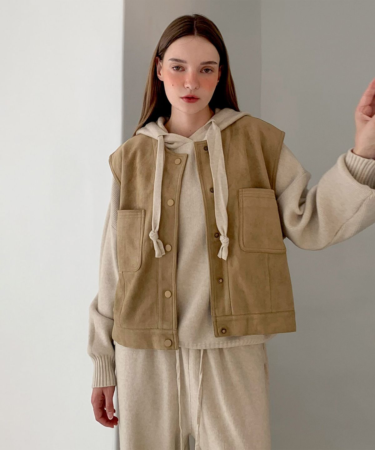 바스카라(VASCARA) Suede Pocket Burton Vest (2colors)
