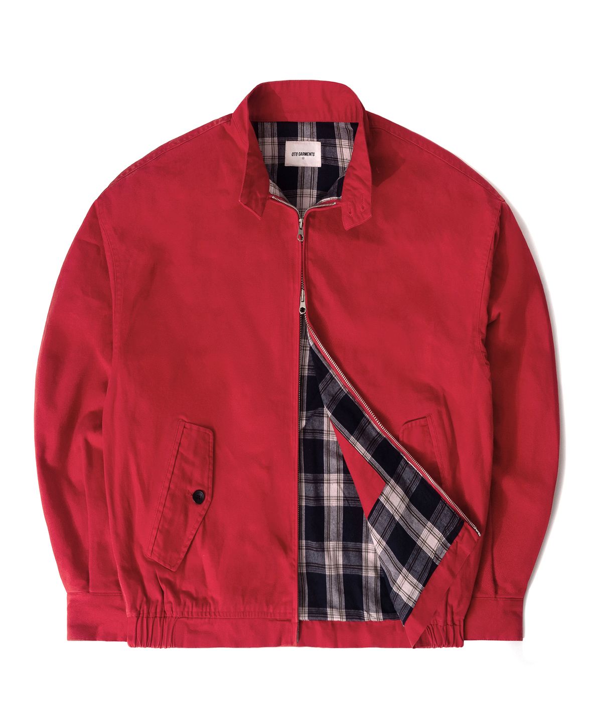 큐티에잇 가먼츠(QT8 GARMENTS) LB Washed Oxford Harrington Jacket (Red)