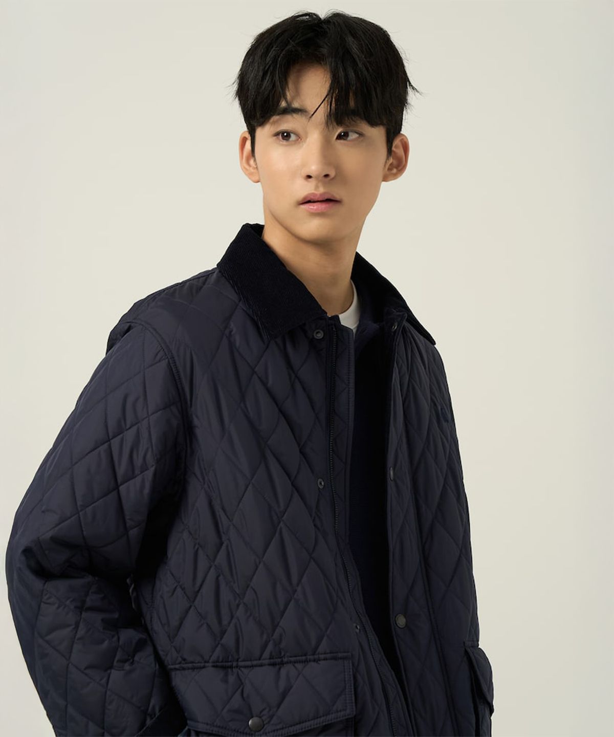 빈폴 멘(BEANPOLE MEN) 다이아 패딩 사파리  네이비