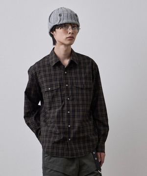 나잇폴 투 포켓 체크 셔츠