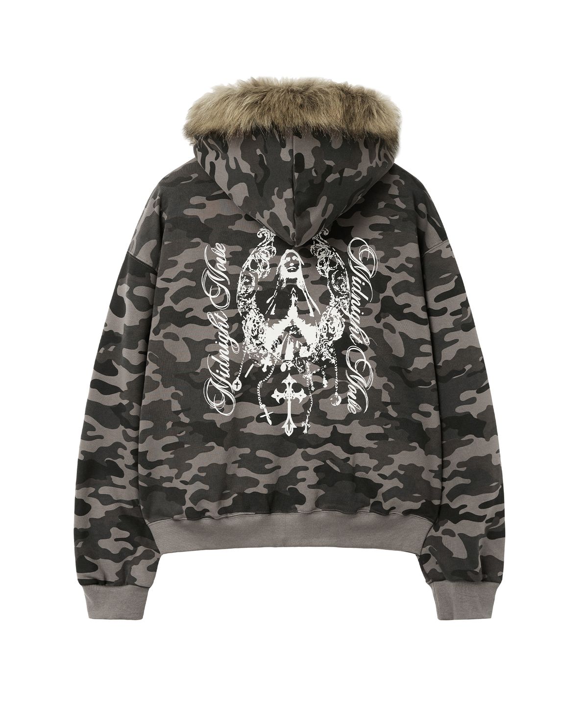 미드나잇 무브(MIDNIGHT MOVE) camo hair zip up (dark grey)