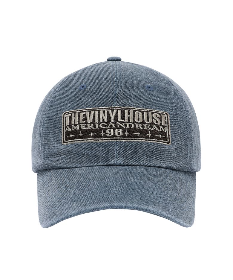 SQUARE PATCH BALL CAP BLUE