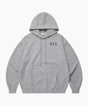 오델로 스몰로고 오버핏 후드티[멜란지그레이]