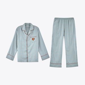 남성 체크 파자마_민트