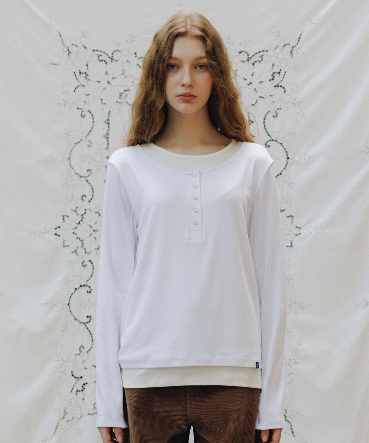 프리터(FRITUR) Snap Layered T-Shirt 2Color_F253TS04