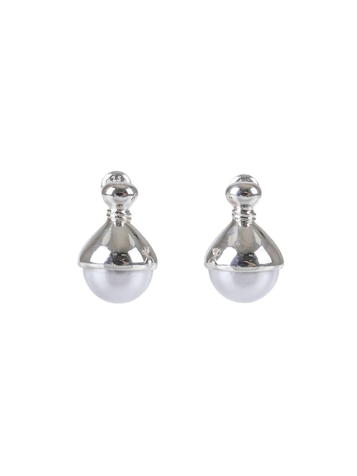 티에르노(TIERNO) E.003/GOURD EARRING_WHITE