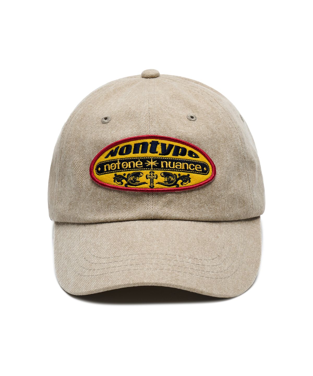 논타입(NONTYPE) WAPPEN WASHED BALL CAP (PALE BEIGE)