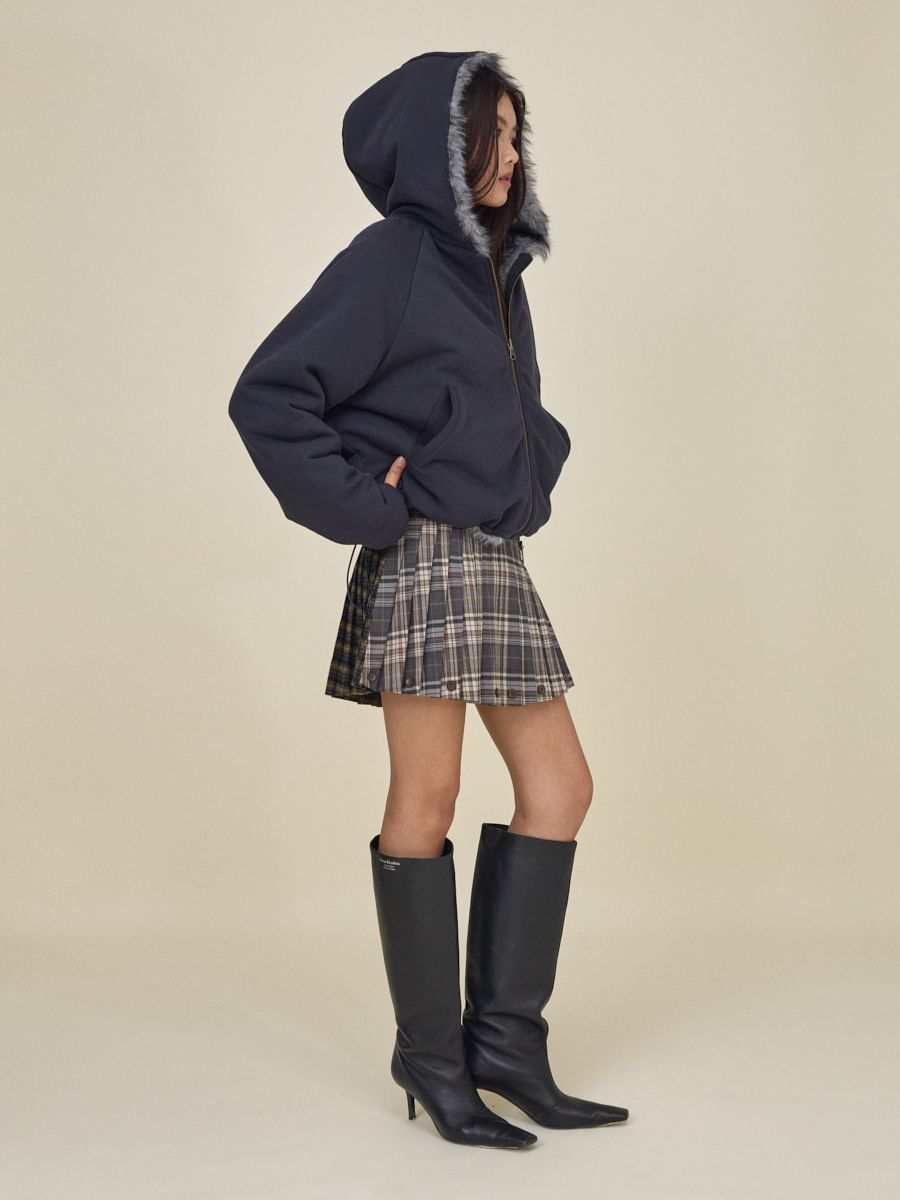 【GLOWNY】 MOOR REVERSIBLE FUR JACKET MUSINSA | GLOWNY MOOR REVERSIBLE FUR JACKET (CHARCOAL)