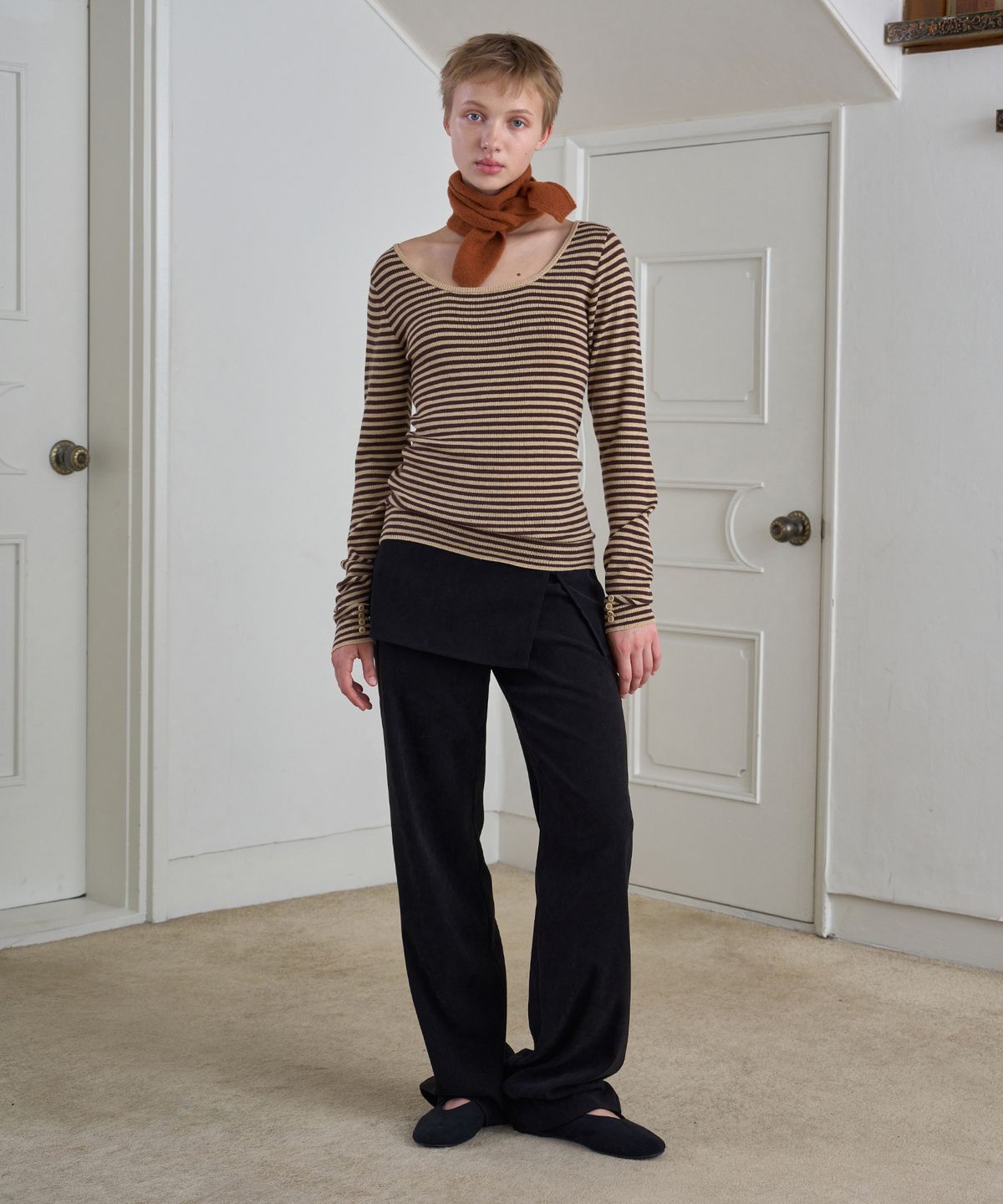 시메트릭 퍼센트(SYMMETRICPERCENT) Moleskin Pants & Skirt / Black