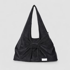 [단독] 코듀로이 듀이 리본 라지 보부 숄더백_무신사 에디션  [블랙]