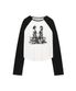 TWIN RAGLAN LS TEE(W) WHITE