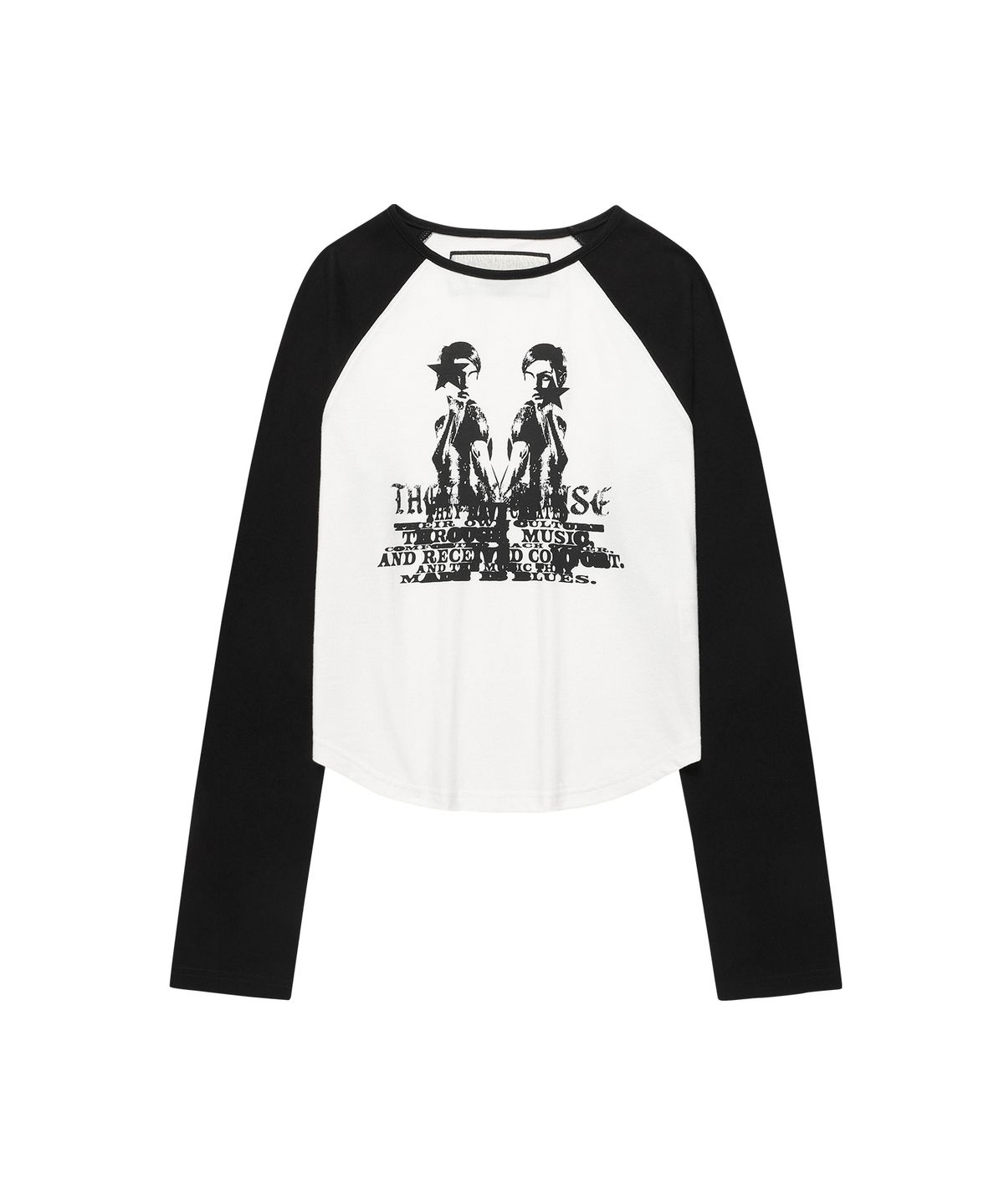 더바이닐하우스(THEVINYLHOUSE) TWIN RAGLAN LS TEE(W) WHITE