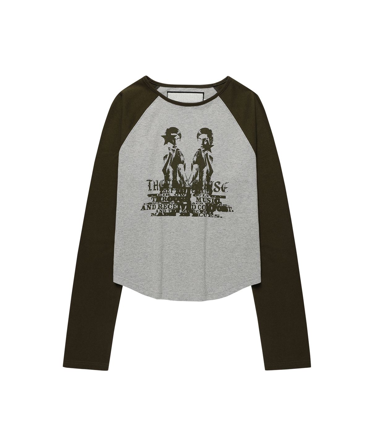 더바이닐하우스(THEVINYLHOUSE) TWIN RAGLAN LS TEE(W) GREY