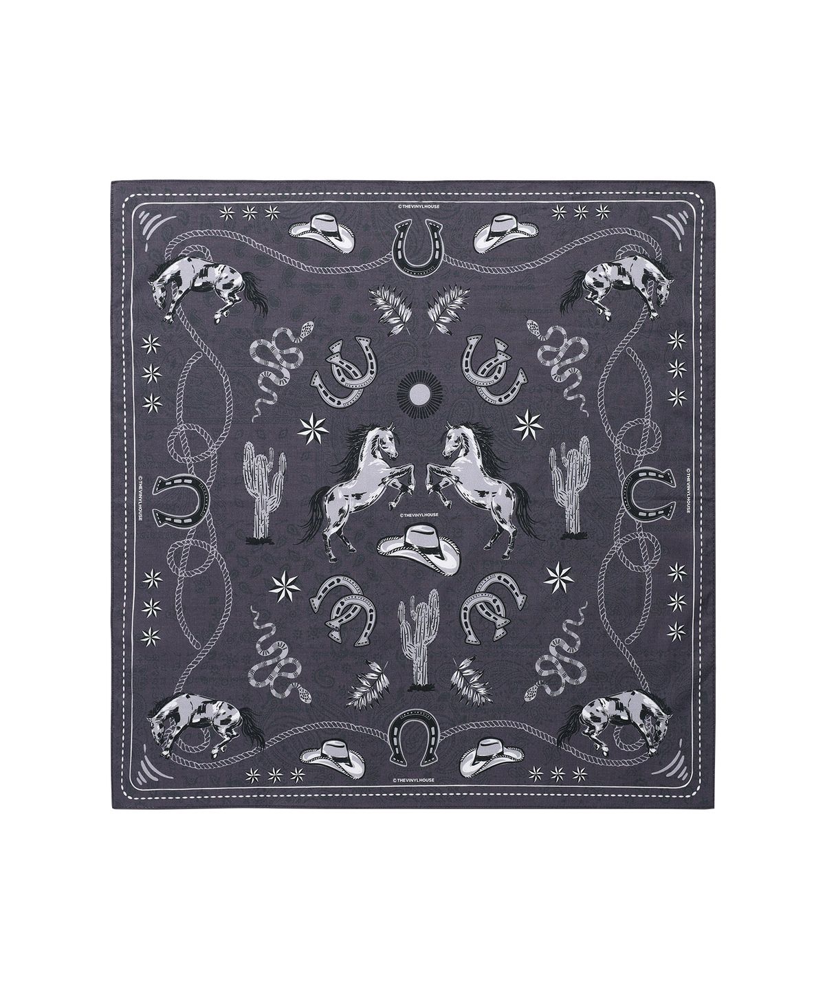 더바이닐하우스(THEVINYLHOUSE) TVH WESTERN PATTERN BANDANA PURPLE