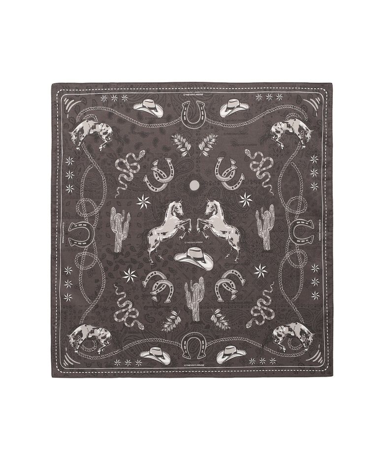 TVH WESTERN PATTERN BANDANA BROWN