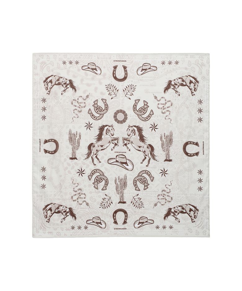 TVH WESTERN PATTERN BANDANA CREAM