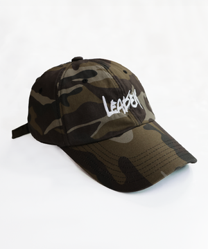 빈티지 워시드 캘리그래피 볼캡[카모]