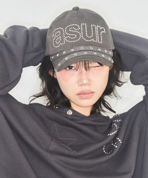 펑크 아일렛 볼 캡 차콜