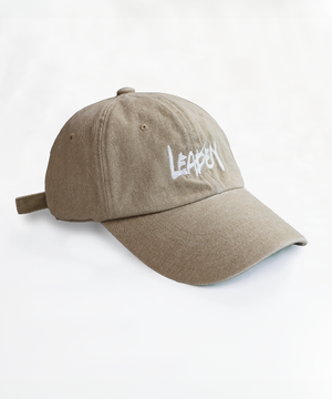 빈티지 워시드 캘리그래피 볼캡[베이지]