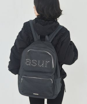 AU 베이직 코튼 백팩 차콜