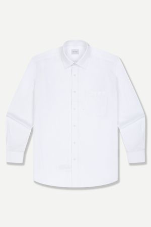 논아이론 마이크로 패턴 일반핏 셔츠 화이트 YJEFBR106WH