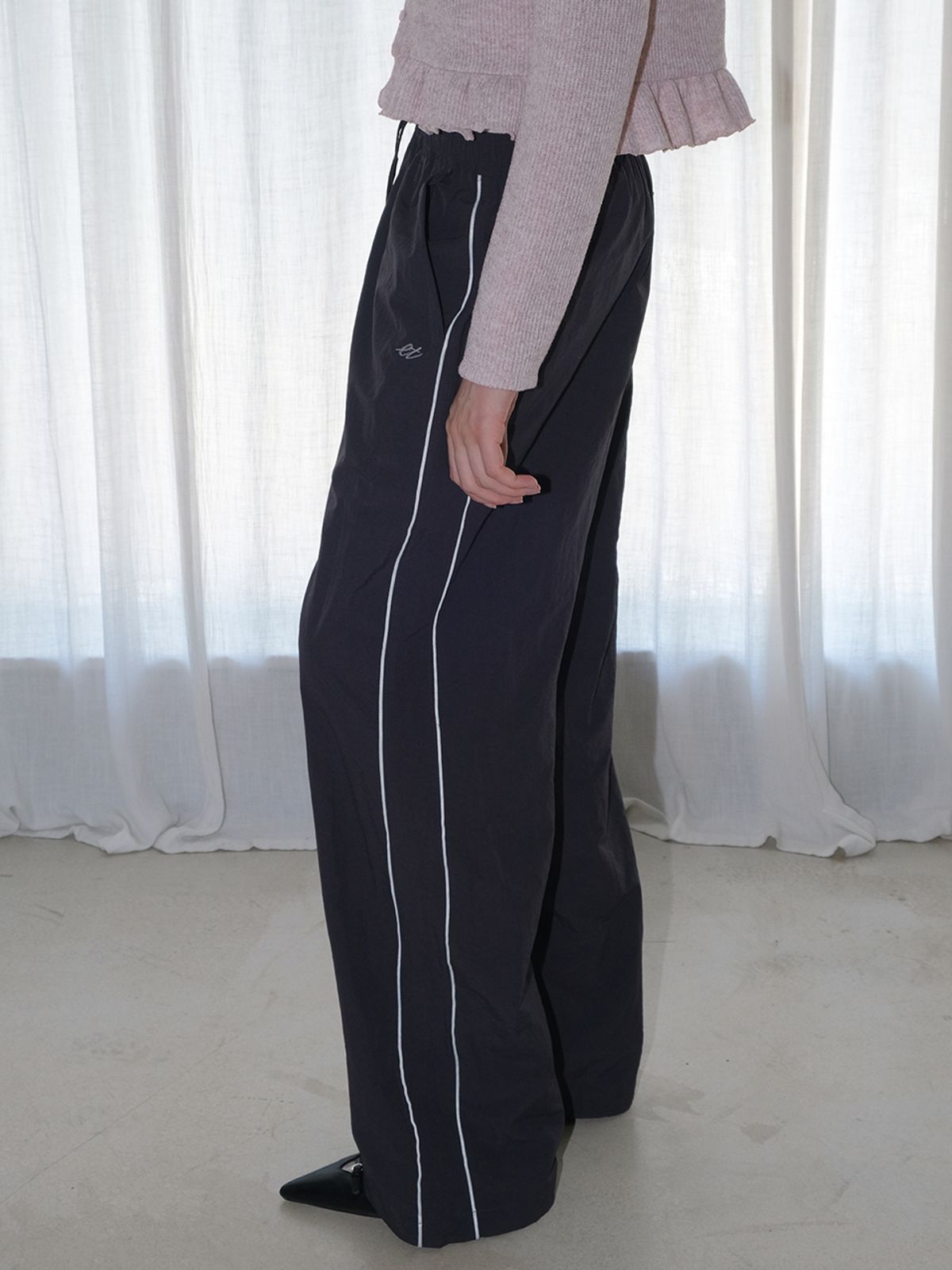 에트몽(ETMON) Lined Track Pants, Navy