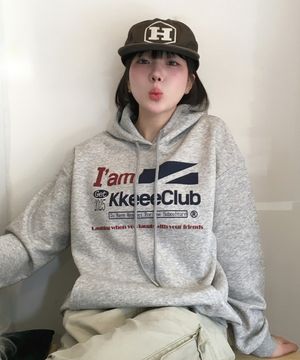 [기모선택]오리진 프레젠트 오버핏 후드티[멜란지그레이]