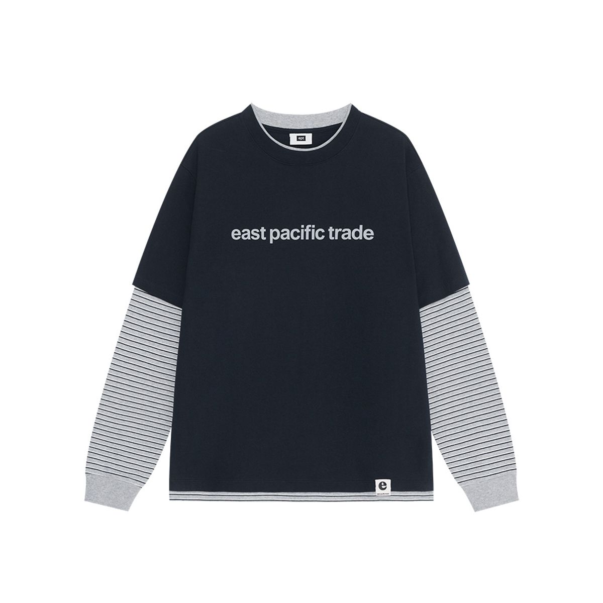 이피티(EPT) STRIPED LAYERED T-SHIRT (NAVY)