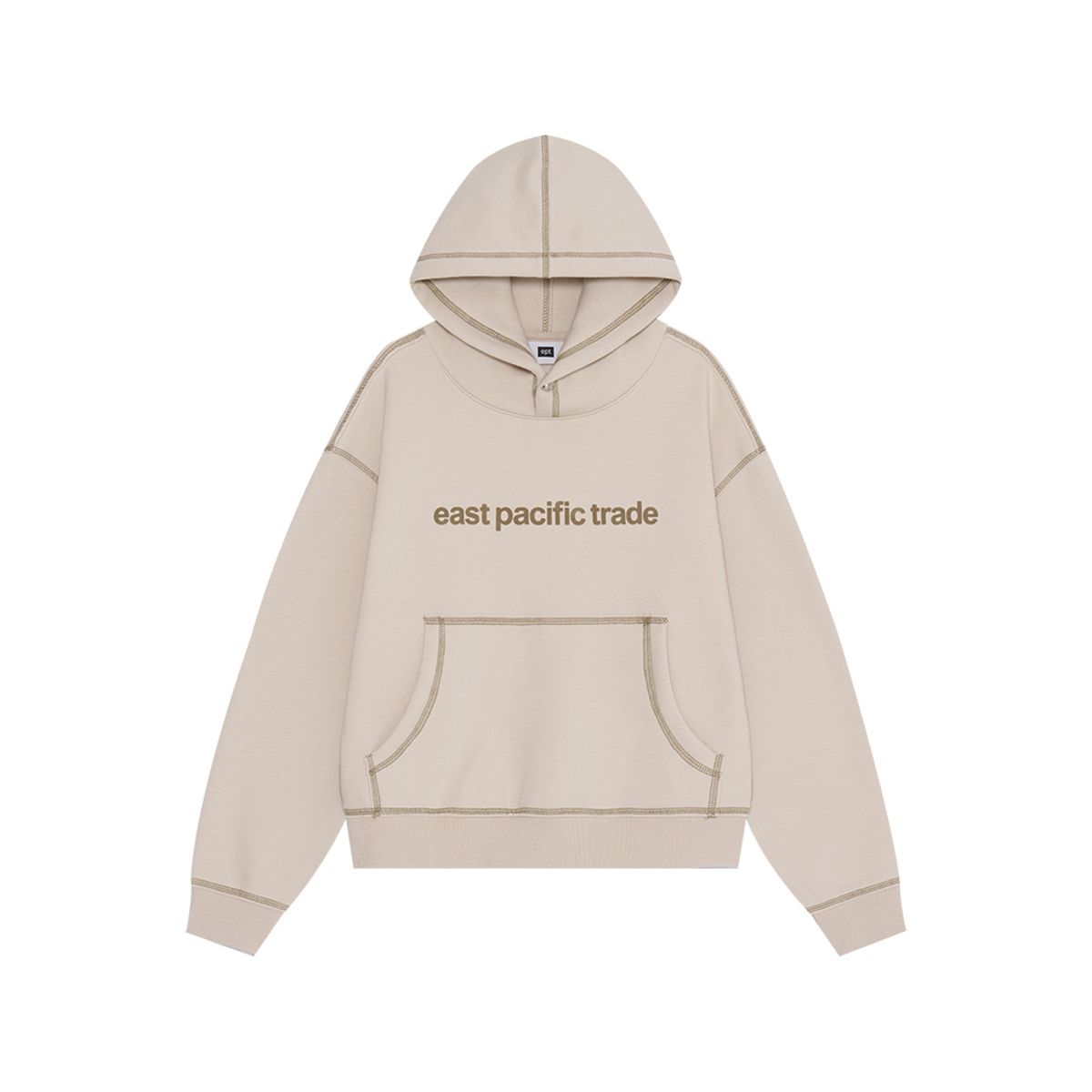 이피티(EPT) COVER STITCH HOODIE (BEIGE)
