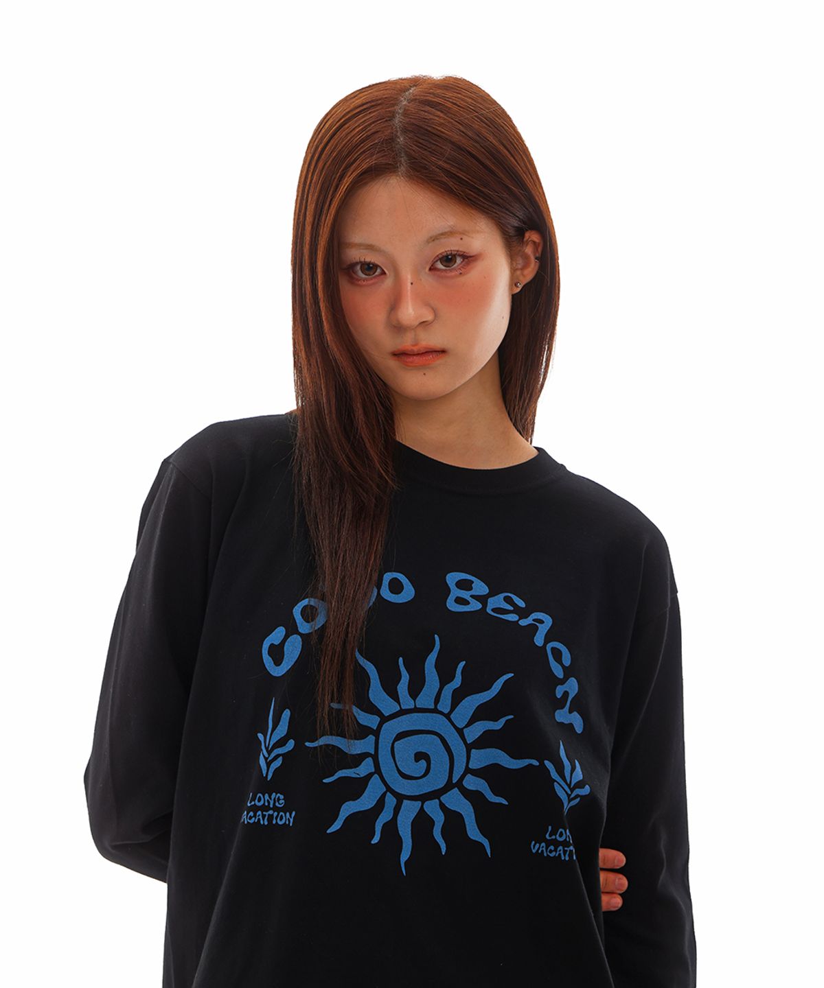 코소(COSO) 비치 아트웍 롱 슬리브 긴팔 (BLACK)