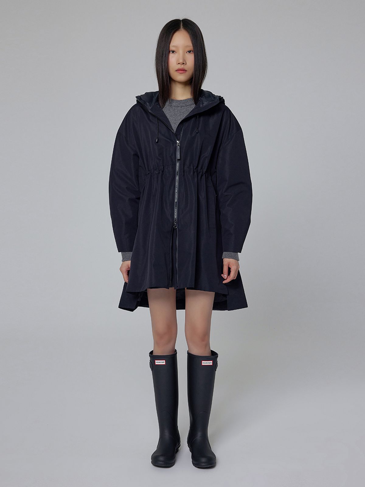 헌터(HUNTER) [WOMEN] 오리지날 웨더 자켓 - 블랙 HDW0005AJZBLK