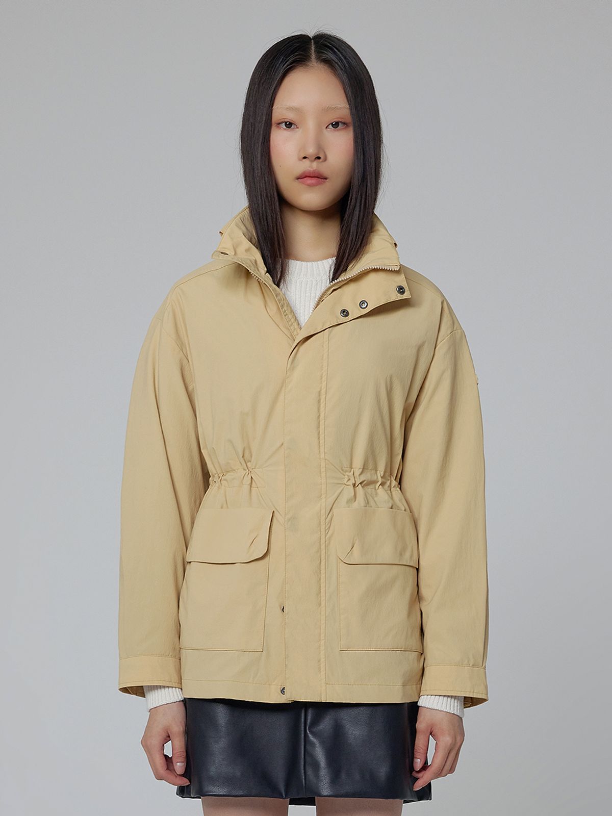 헌터(HUNTER) [WOMEN] 오리지날 하이넥 자켓 - 베이지 HDW0001AJZBEI
