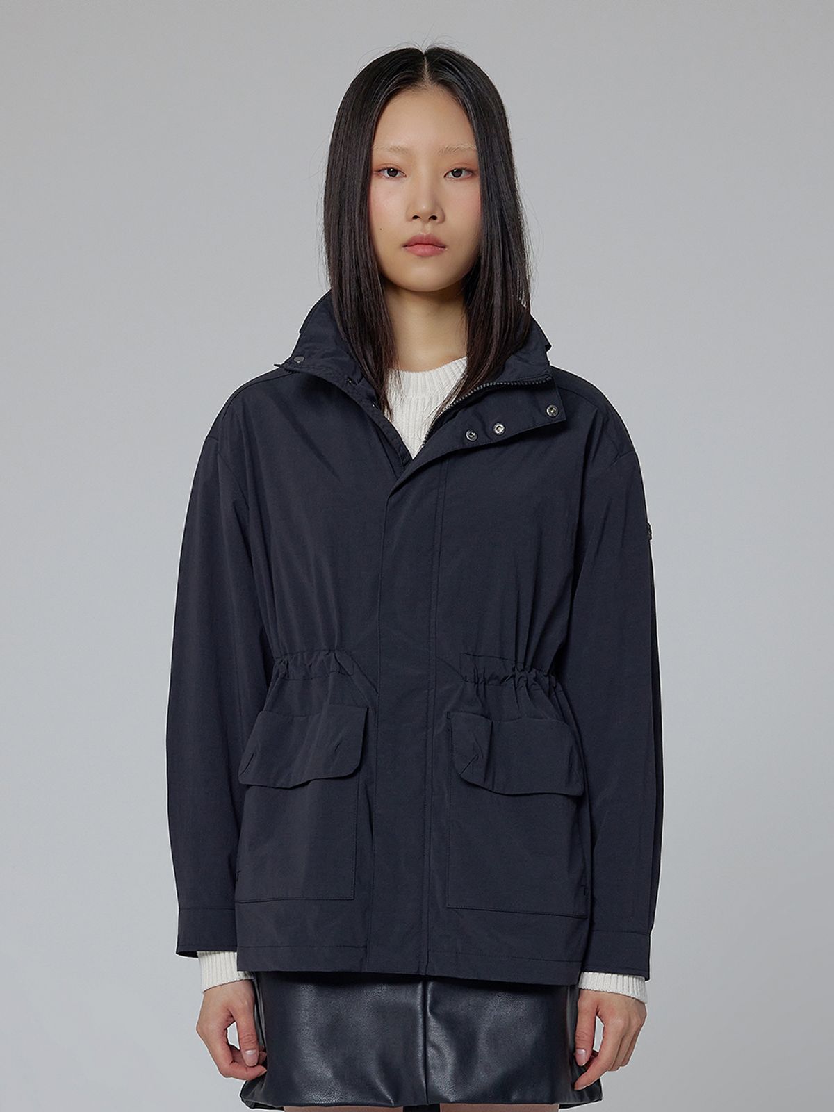 헌터(HUNTER) [WOMEN] 오리지날 하이넥 자켓 - 블랙 HDW0001AJZBLK