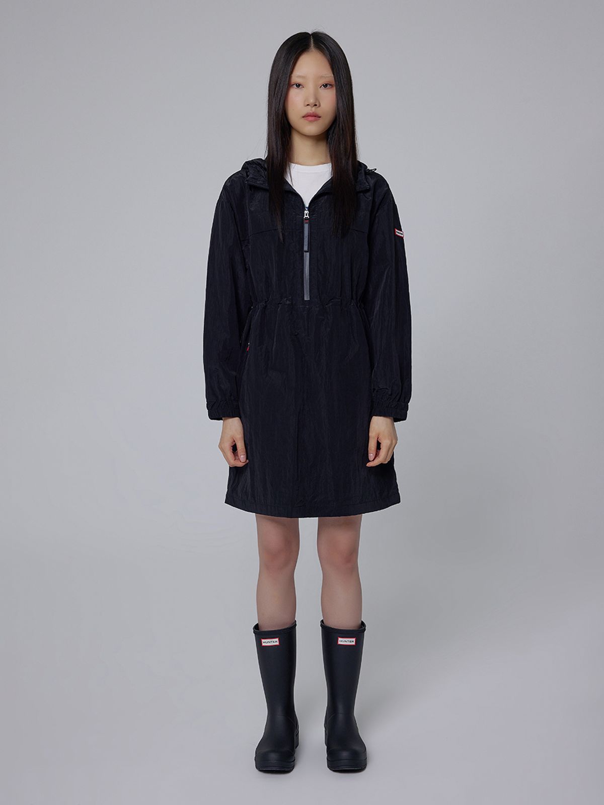 헌터(HUNTER) [WOMEN] 오리지날 우븐 원피스 - 블랙 HDW0001AEZBLK